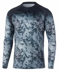 Mens Huk KC Fish Fade Pursuit Long Sleeve