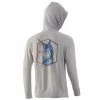 Mens Huk Angry Marlin Cotton Hoodie