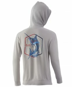 Mens Huk Angry Marlin Cotton Hoodie