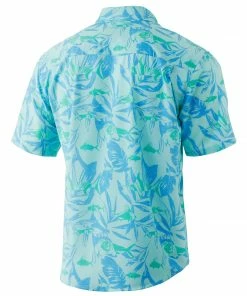 Mens Huk Kona Ocean Palm Button-Down