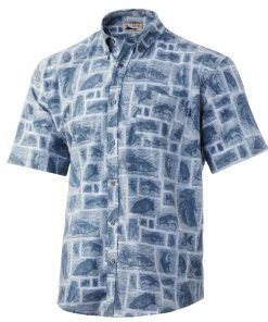 Huk Kona Stamped Button-Down Mens