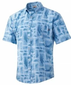 Mens Huk Kona Stamped Button-Down