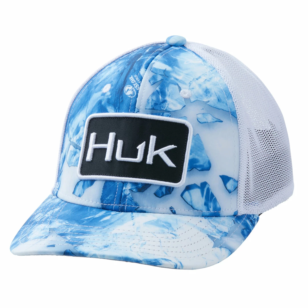 Mens Huk Mossy Oak Fracture Stretch Trucker 3 Mens Huk Mossy Oak Fracture Stretch Trucker