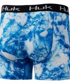Mens Huk Mossy Oak Fracture Boxer Brief