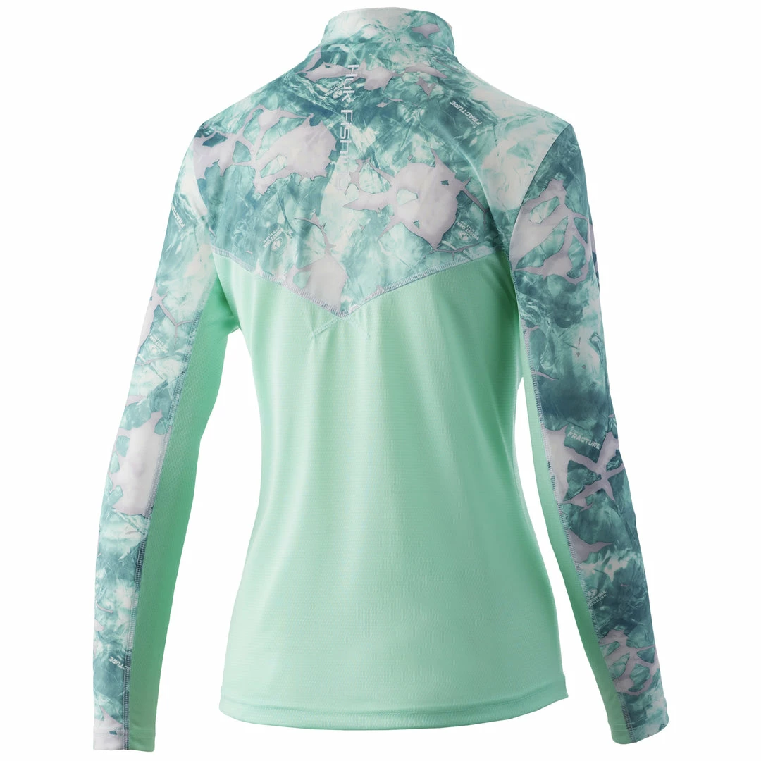 Huk Womens Icon X Mossy Oak Fracture 1/4 Zip 4 Huk Womens Icon X Mossy Oak Fracture 1/4 Zip