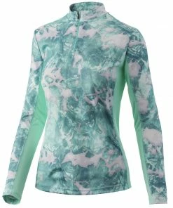 Huk Womens Icon X Mossy Oak Fracture 1/4 Zip