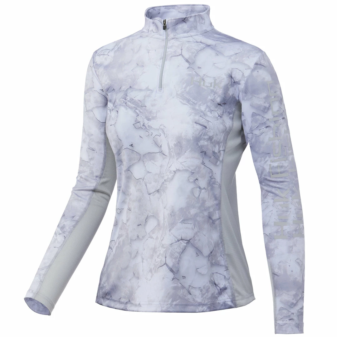Huk Womens Icon X Mossy Oak Fracture 1/4 Zip 3 Huk Womens Icon X Mossy Oak Fracture 1/4 Zip