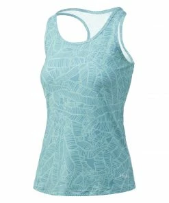 Huk Womens Pursuit Linear Leaf Tank