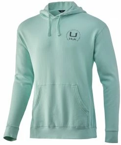 Mens Huk Camo Fill Logo Cotton Hoodie