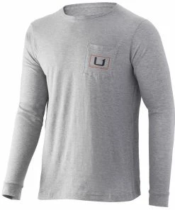 Huk Long Sleeve United Pocket Tee