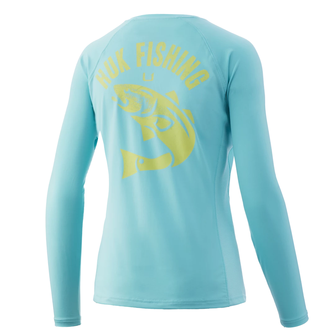 Huk Womens Vintage Red Fish Pursuit Graphic